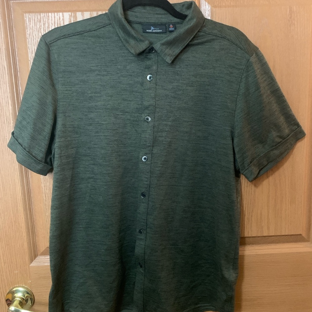 Marc Anthony Olive Button Down Shirt
